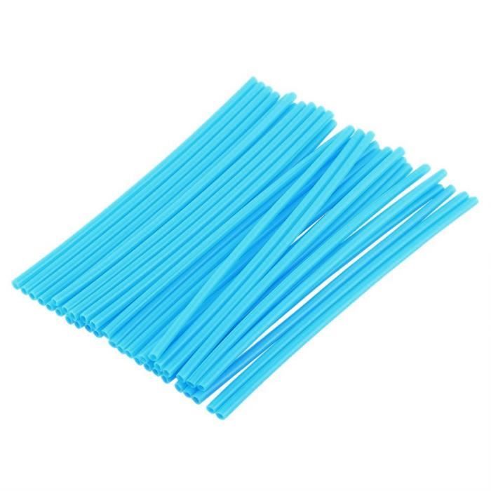 GOTOTOP Couvre-rayons de jante de roue 36pcs Protecteur de Rayons de Roue Jantes de Motocross Kit de Couverture de Garde Ciel Bleu