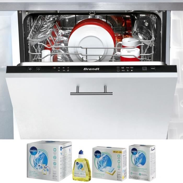 BRANDT Lave-vaisselle tout intégrable encastrable 44dB 14 couverts 60cm 6 Programmes 57