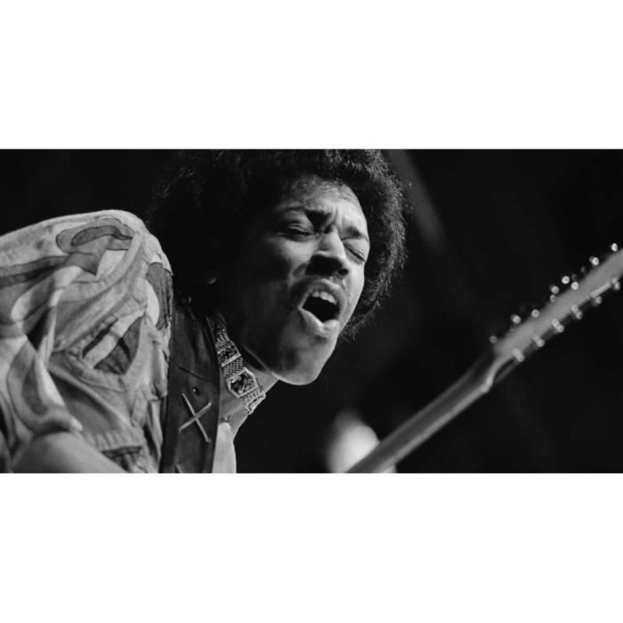 Poster Affiche Jimi Hendrix Rock 70's Solo de Guitare Photo Vintage 61cm x 117cm