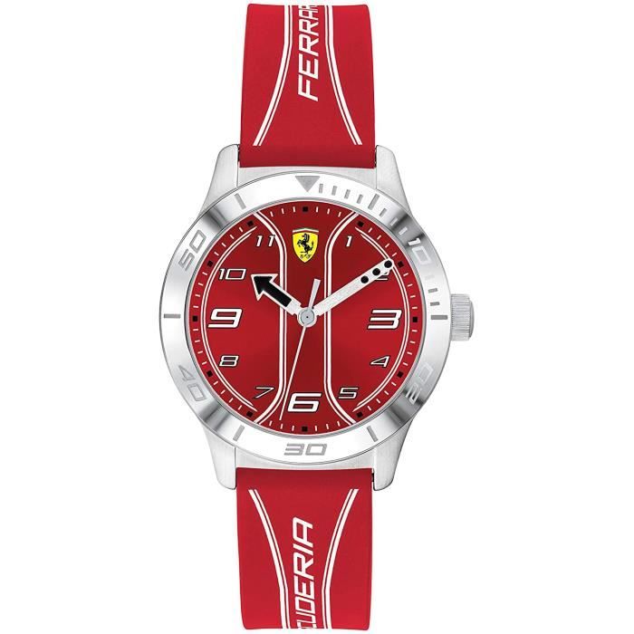Ferrari-Montre Analogique pour Garçons à movement Quartz en Silicone - 0810023
