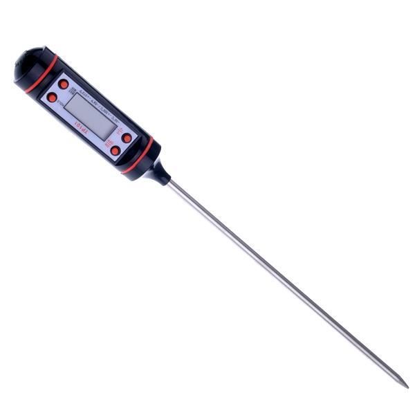 TP101 Pratique Thermomètre digital Alimentation avec écran LCD (Noir)