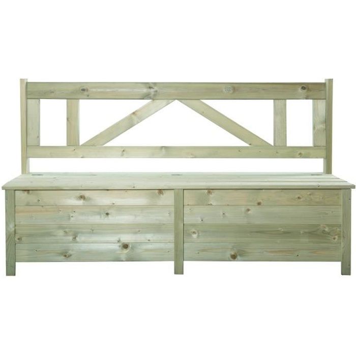 Banc Coffre en Bois Traité pour Jardin Gardiun Maxim 159x39x90 cm 160 L