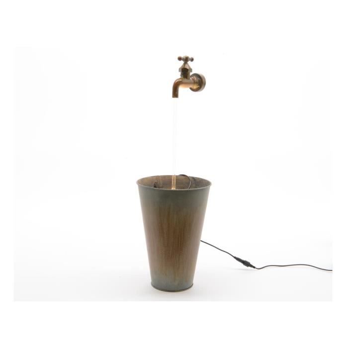 Fontaine sceau zinc à LED