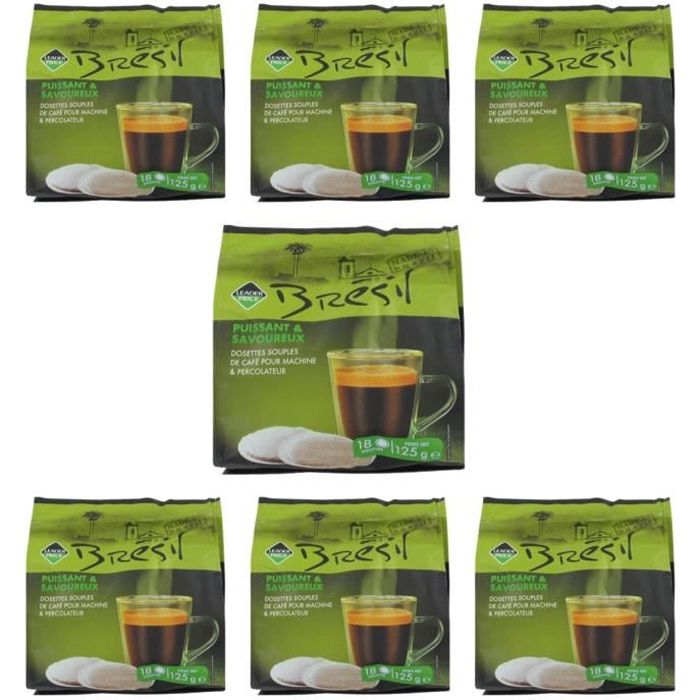 [Lot de 7] Dosettes souples de café origine Brésil - 125g par paquet