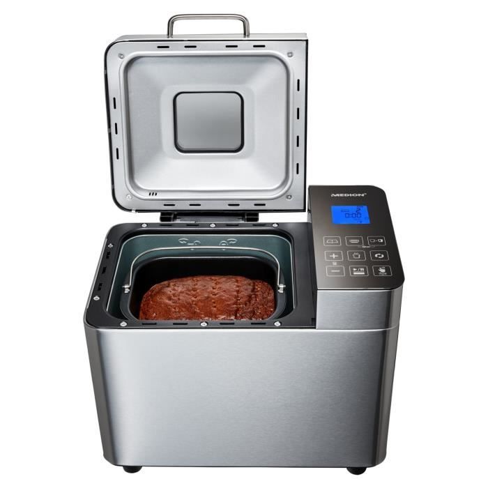 MEDION MD 10241 - Machine à pain - 20 programmes de cuisson - 600W - capacité 1.000 g - 3 niveaux de brunissage