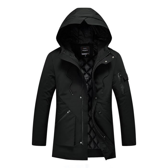 Manteau Homme Capuche Casual Manteau Extérieur Hiver