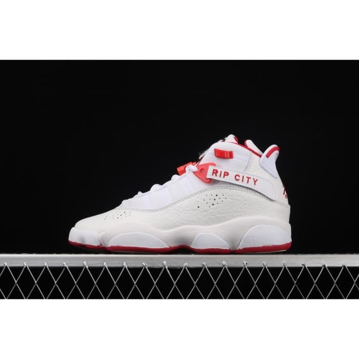 Baskets Jordan 6 NRG pour Homme et Femme Blanc et Rouge