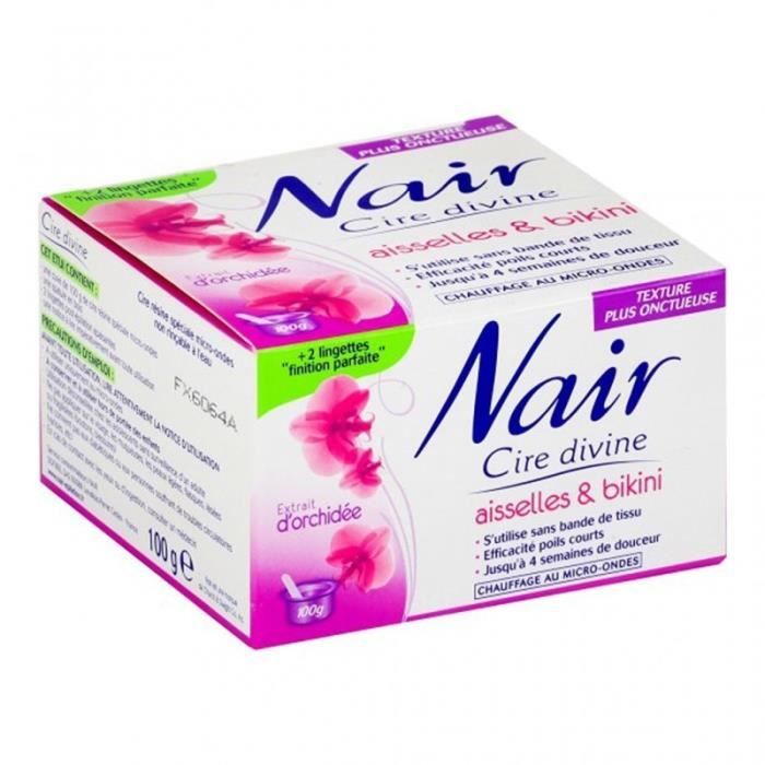 Nair Cire Divine Aisselles & Bikini Extrait d’Orchidée 100g (lot de 2)