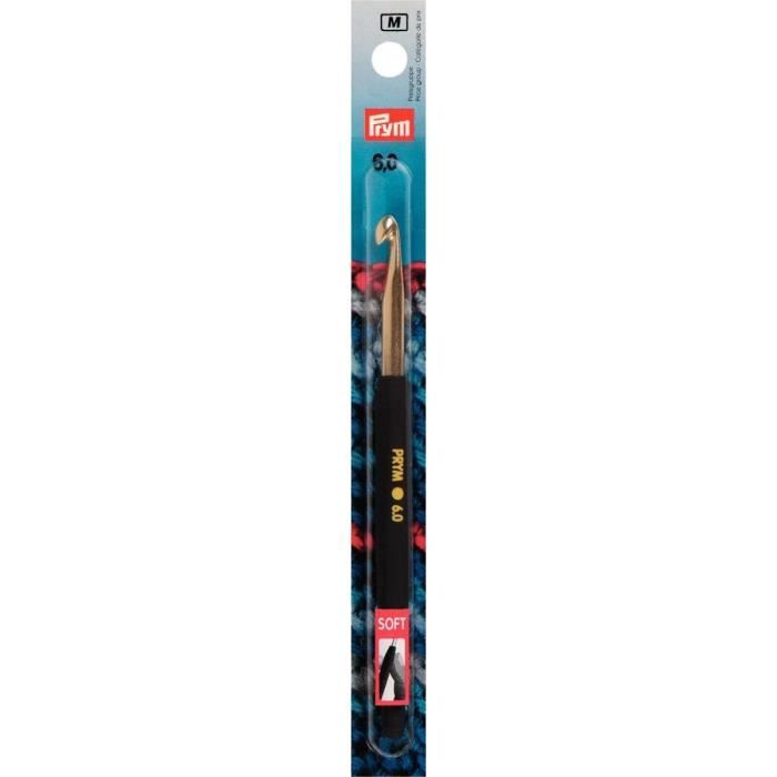 PRYM Crochet Laine Aluminium Argent 6 mm