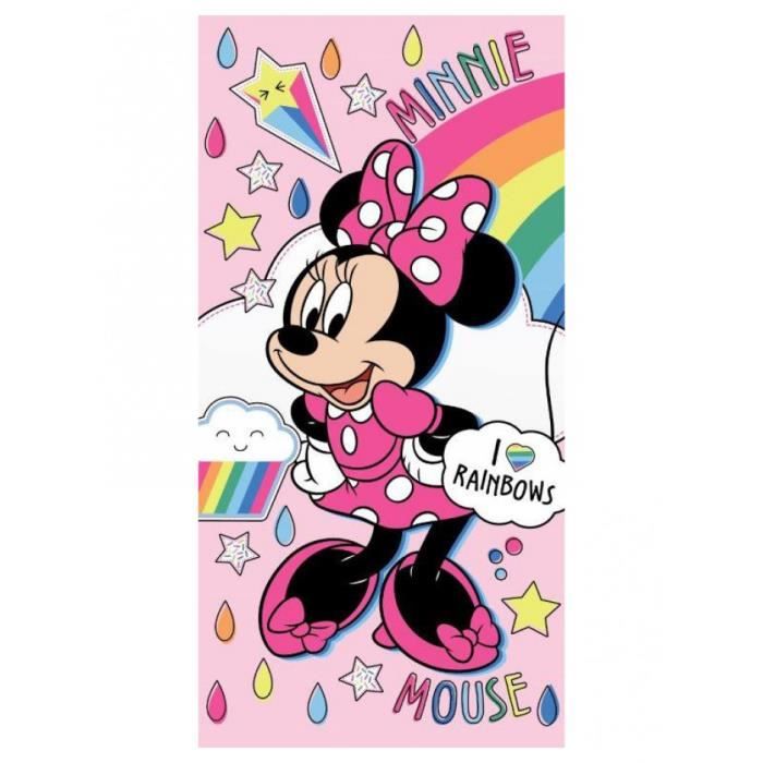 Minnie Mouse Serviette de Plage arc-en-ciel