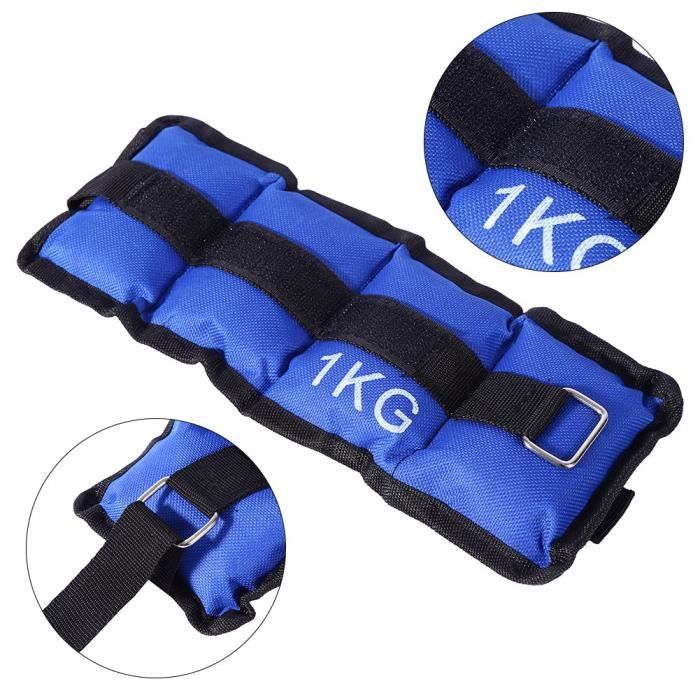 3Kg (2pcs*1.5kg) Poids de Cheville, Poids de Poignet Durable bracelets poids lestés pour la formation en cours d'exécution HB015