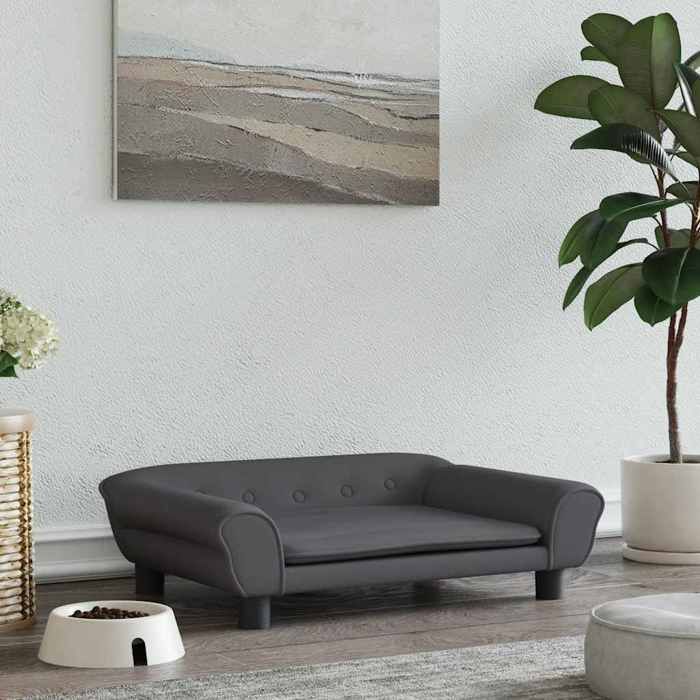 Lit Pour Chien vidaXL 90x53x30 cm – Similicuir, Cadre En Bois - vue 3