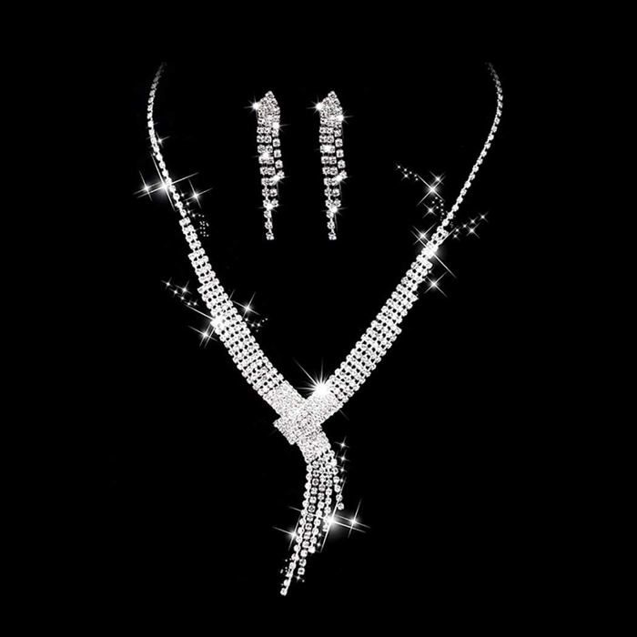 Ensembles de bijoux de mariage pour femmes, 8 couleurs, argent, bleu