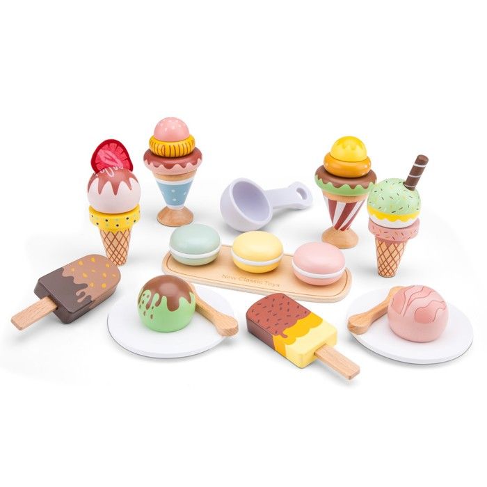Ensemble de glaces New Classic Toys 10631 - Bâtonnets glacés - Marchande - Dinette - Jeu d'imitation