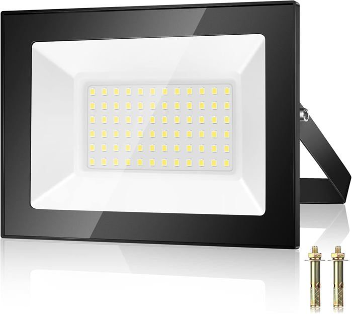 50W Projecteur LED ExterieurImperméable Blanc Froid Eclairage de Sécurité LED Luminaire Exterieur Pour Patio Garage Jardin