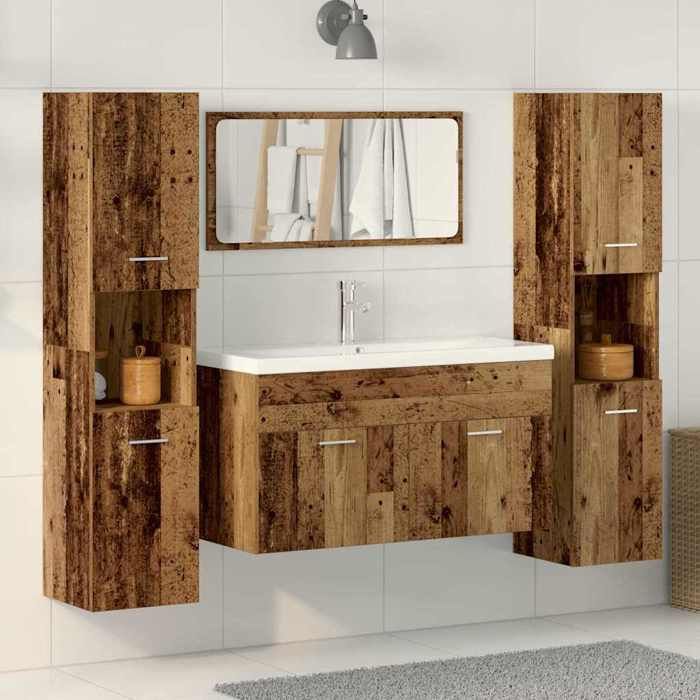 vidaXL Ensemble de meubles salle de bain 4 pcs bois dingénierie 3328595