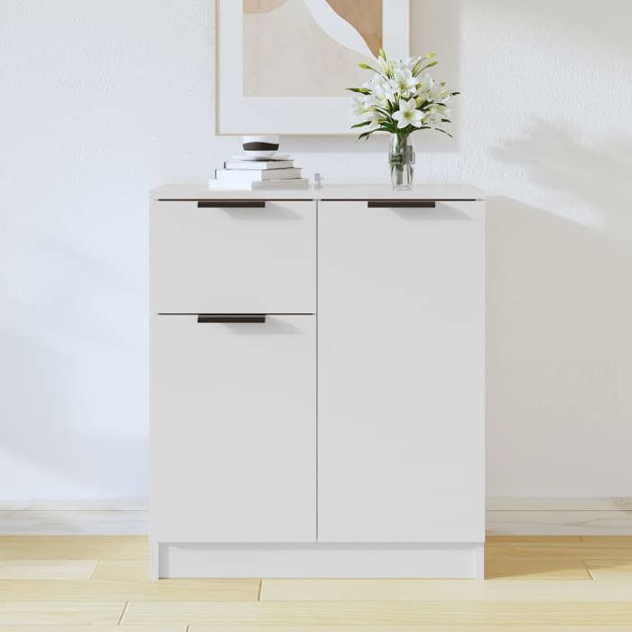 Buffet-Meuble de rangement Blanc 60x30x70 cm Bois dingénierie 765770