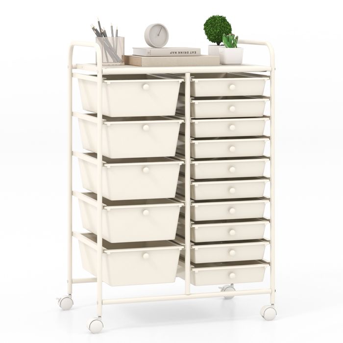 Modulo, Tour De Rangement En Plastique Transparent, Avec Roulettes, 5 Grands Tiroirs, Hauteur Modulo, Tour De Rangement En Plastique Transparent, Avec Roulettes, 5 Grands Tiroirs, Hauteur