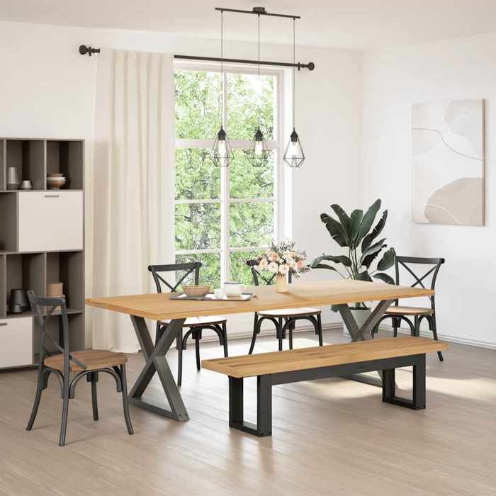 Banc-Banc de cuisine - à manger NOAIN pieds en forme de U 180x40x45 cm massif pin ZLH•159672466