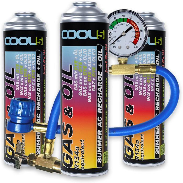 Cool5 Summer Full Kit Air Conditioning Repair Kit with Hose Manometer ...