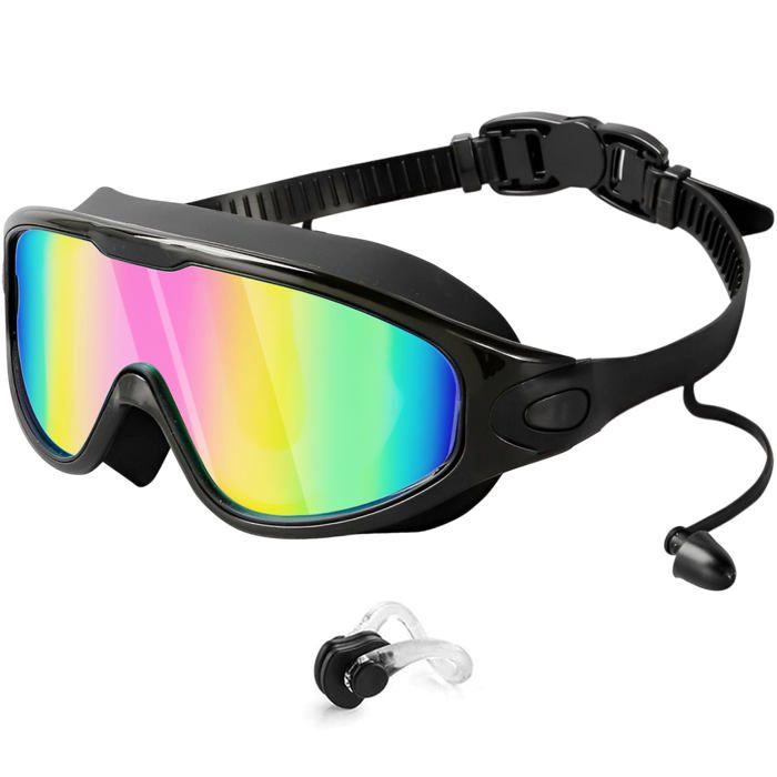 Lunettes De Natation Adulte – Silicone Noir, Homme/femme, Polycarbonate