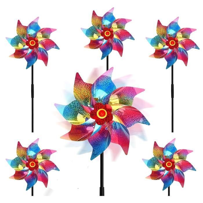 Kit De Moulin à Vent Marguerite Baker Ross – Lot De 6 – Bricolage Facile Sans Colle Pour Enfants Dès 5 Ans