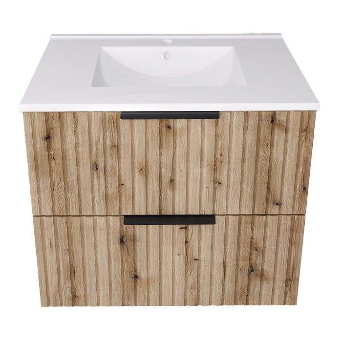 Meuble sous-lavabo avec vasque Veppenssan 61 x 47 x 52 cm effet chêne Meuble sous-lavabo avec vasque Veppenssan 61 x 47 x 52 cm effet chêne