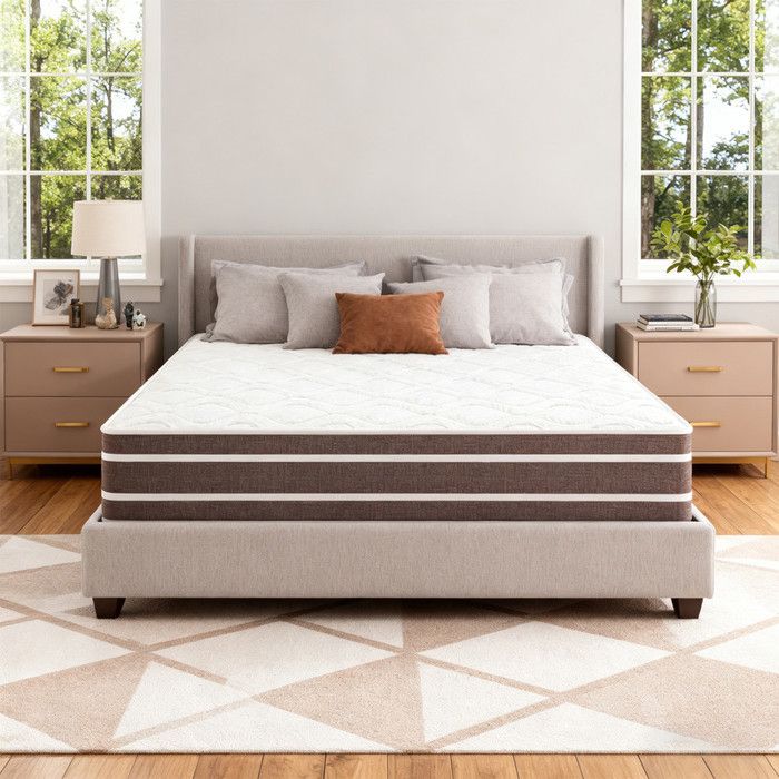 Matelas hybride 140x190 cm-ép 27 cm-ressorts ensachés- système de soutien intelligent-mousse à mémoire de forme-certifié Oeko-TEX®