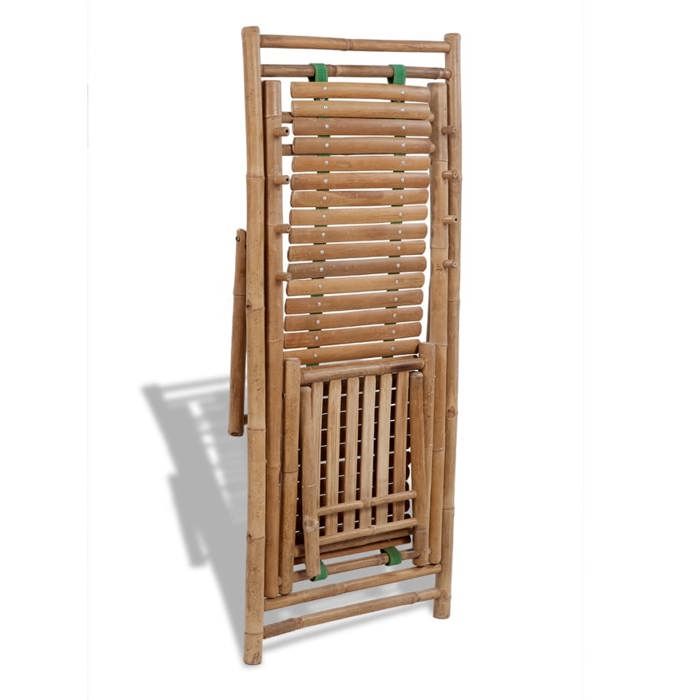 Sale 2026 Chaise de terrasse - burke - 1-personne - dextérieur avec repose-pied Bambou Cc11