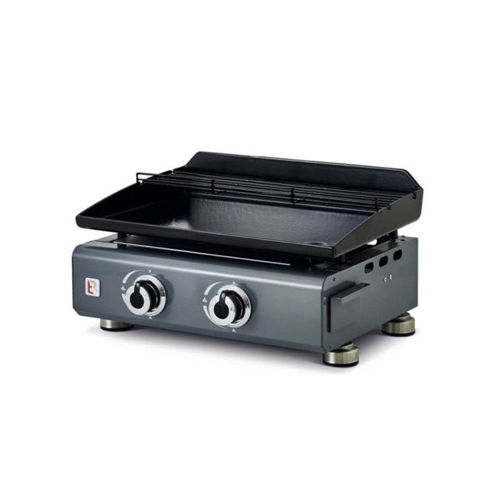Plancha gaz Silvia IIG 2 feux – BRASERO BY FAVEX – Plaque acier céramique 52 x 34 cm - 53 kW - 8 personnes