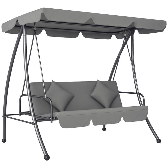 OUTSUNNY Balancelle De Jardin 3 Places Convertible