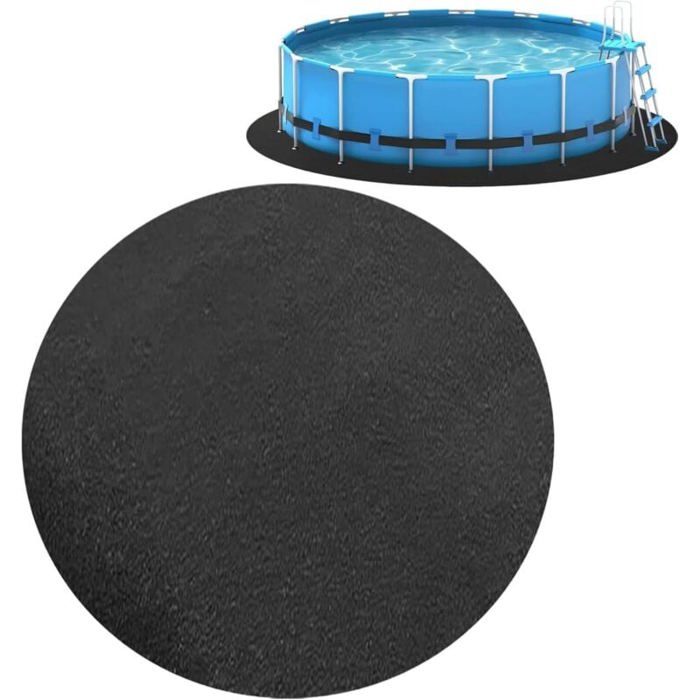 Tapis de sol de piscine - PZCC - Diamètre 46 m - Rond - Géotextile anti-crevaison - Protection perforations