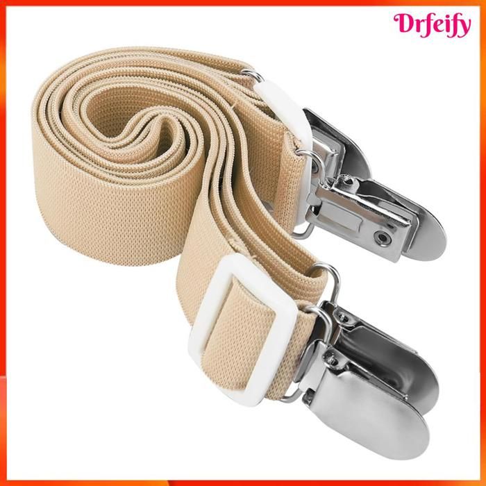 Attache de drap de lit - AKOZON - 2 pièces - Nylon & acier inoxydable - Anti‑dérapant - Sangle élastique réglable