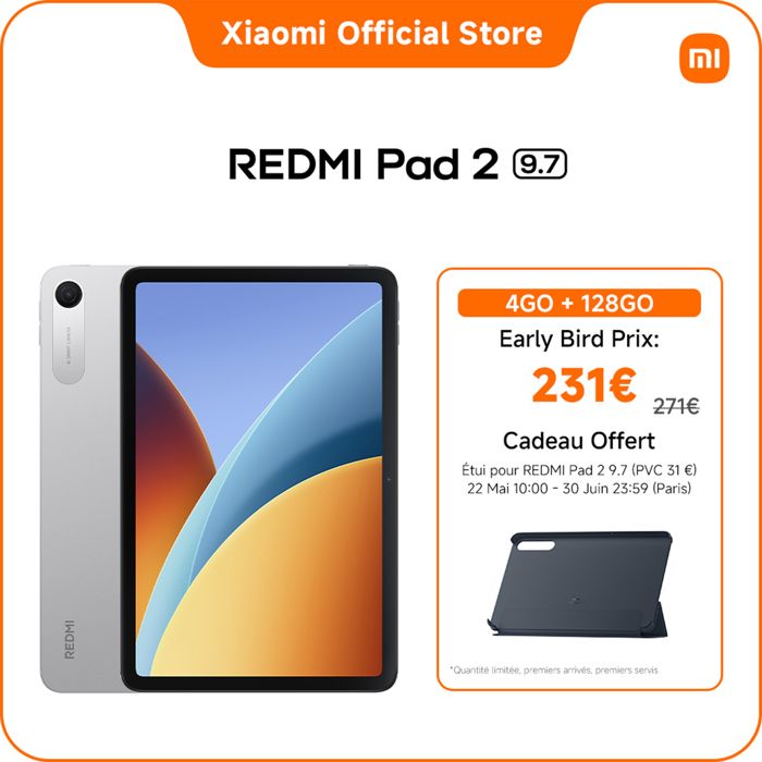 Tablet Xiaomi REDMI Pad 2 WiFi 9 7 4GB - vue 8