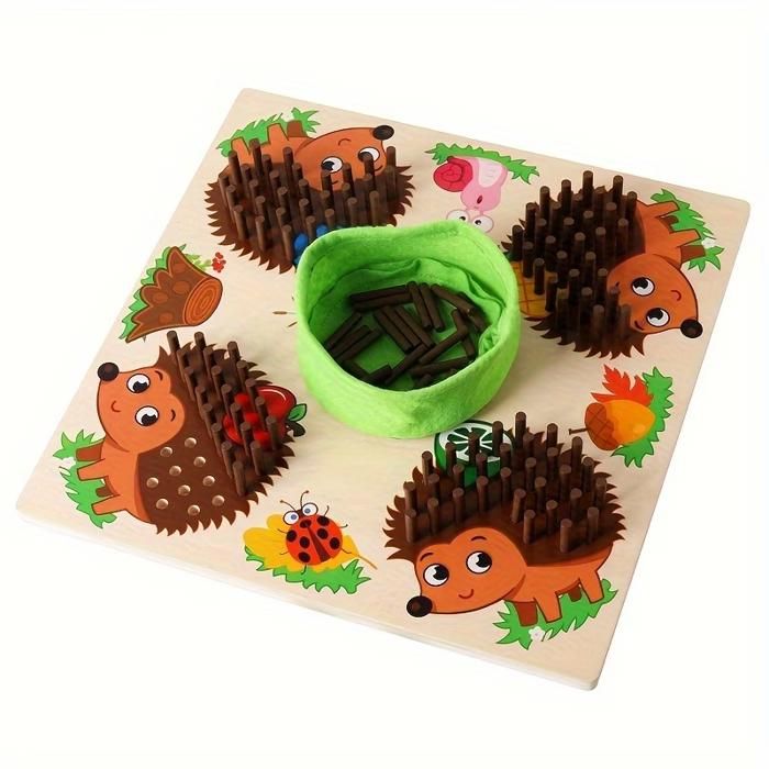 Jouet Montessori En Bois Twist And Sort - Anneaux à Tordre, Coordination œil-main, Dès 3 Ans