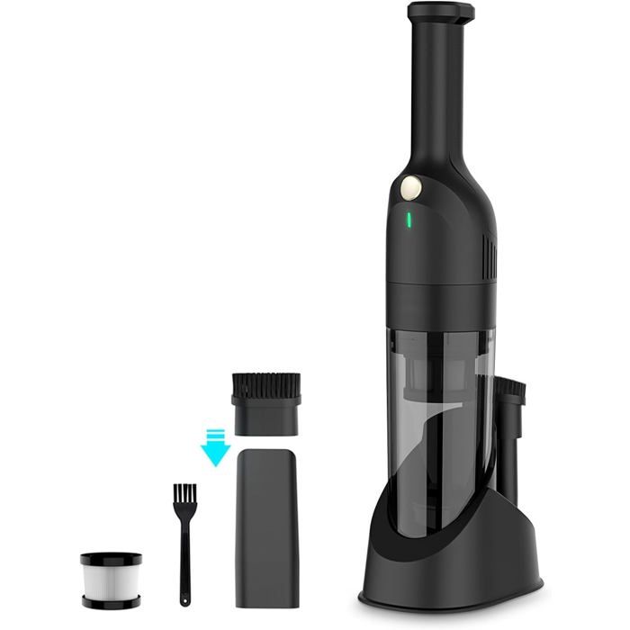 Aspirateur à main sans fil - Aspiration puissante 10000Pa - Système de filtration 4 couches - Filtre HEPA supplémentaire
