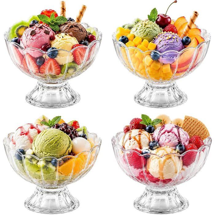 Lot de 4 Coupe à Dessert VerreCoupes à dessert gce200mlVerre Coupelle à GceVerres Tasses à DessertsGobelet VERRINE