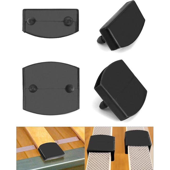 36 Pcs Capuchons pour Sommier - 24 Embouts et 12 Supports Centraux Remplacement en Plastique (55 cm x 9 mm lIntérieur)