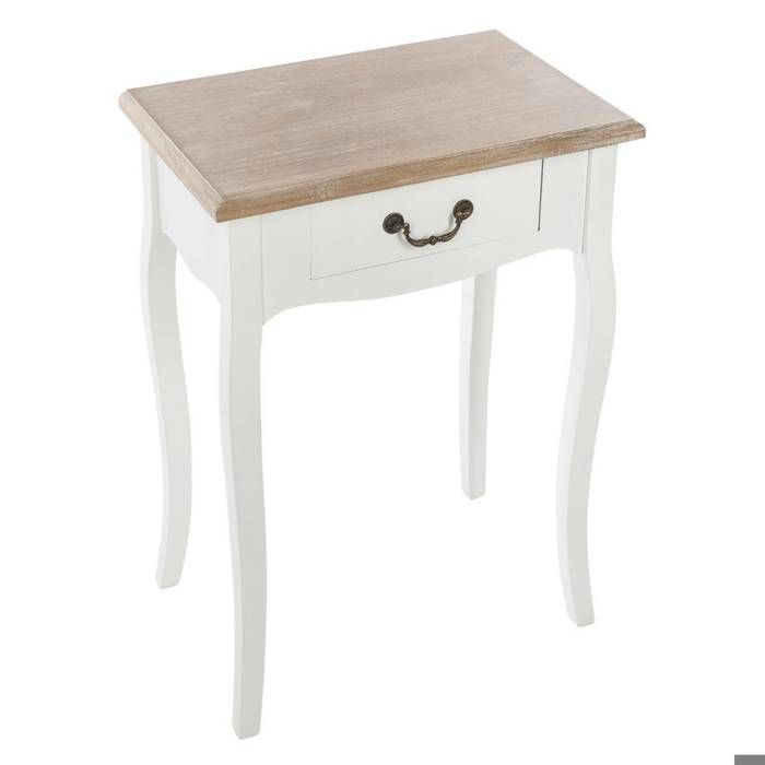 Table de chevet Chrysa blanc H65 5cm - Atmosphera Créateur dintérieur Table de chevet Chrysa blanc H65 5cm - Atmosphera Créateur dintérieur