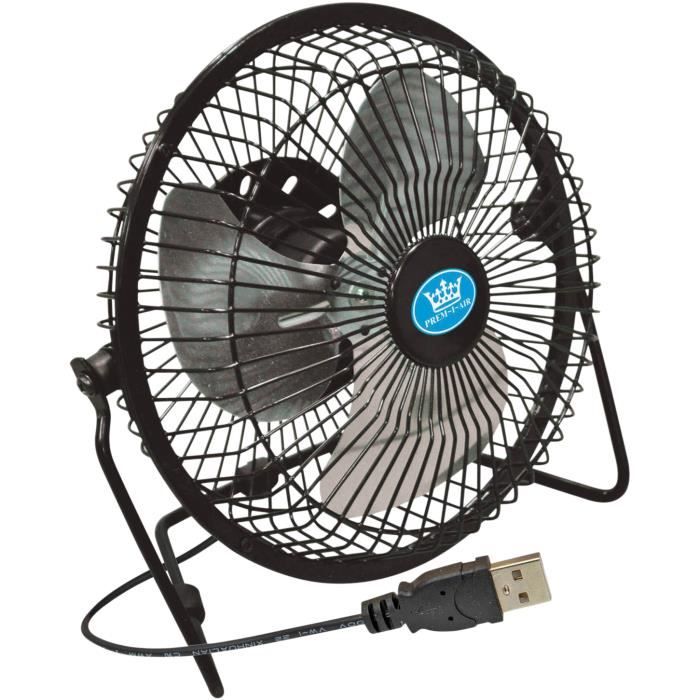 Ventilateur USB - AIDAPT - 15cm - 2.25W - 1 vitesse - Noir - Aidapt