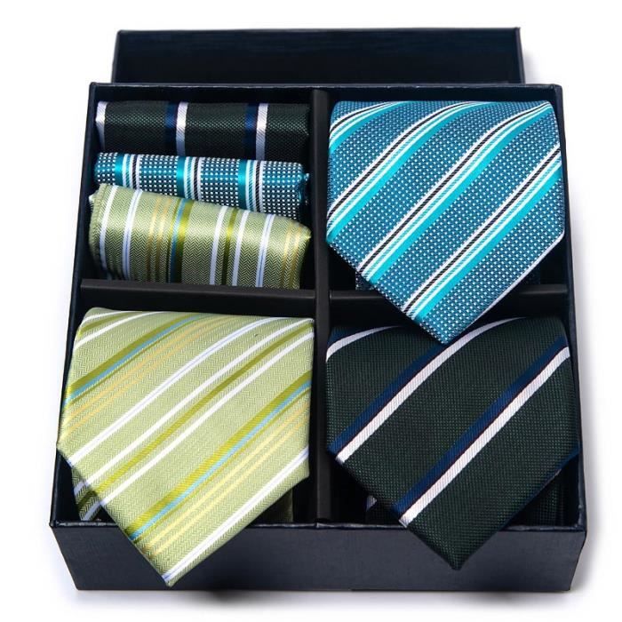 Cravate Homme Ascot En Coton Crème - Motif Papillons Multicolores, Style Large, Avec Pochette Assortie