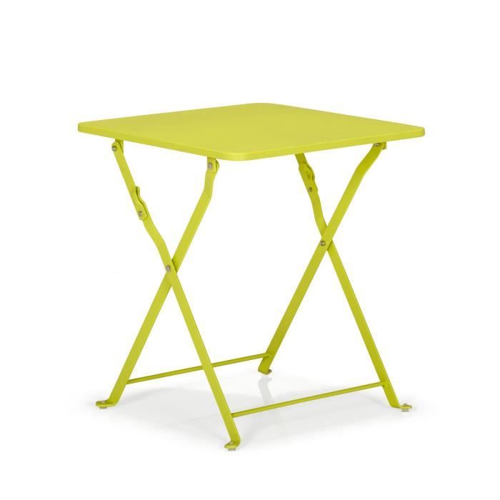 Ted Jardin Table Basse D Appoint Pliante Verte Vert Achat
