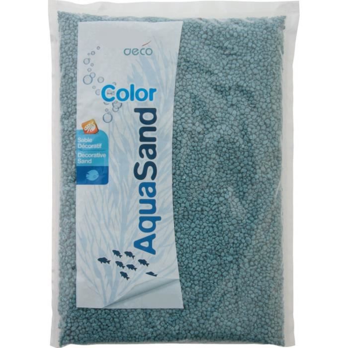 Meilleurs prix pour Sable décoratif 2-3 mm aqua Sand bleu néon 1 kg pour aquarium.