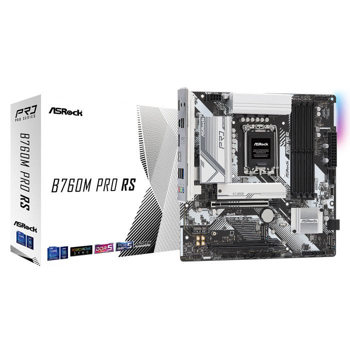 ASRock B760M PRO RS - Carte mère Micro ATX Socket 1700 Intel B760