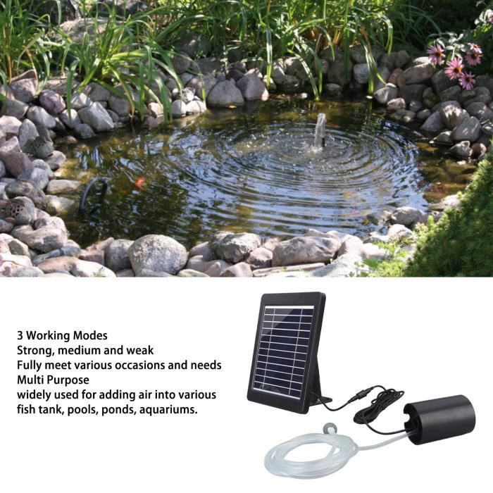 Pompe à Air Solaire Pour Étang - Oxygénateur Eau Avec Panneau - 3 Modes - Pour Bassin Et Aquarium Extérieur