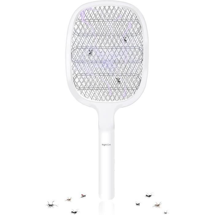 Tue Mouche 2-in-1 Raquette Electrique Insectes:Electrique Anti Moustique Tapetteà Mouche Interieur 3000V Puissante USB Rechargeable | Leroy Merlin Lampe Anti Moustique