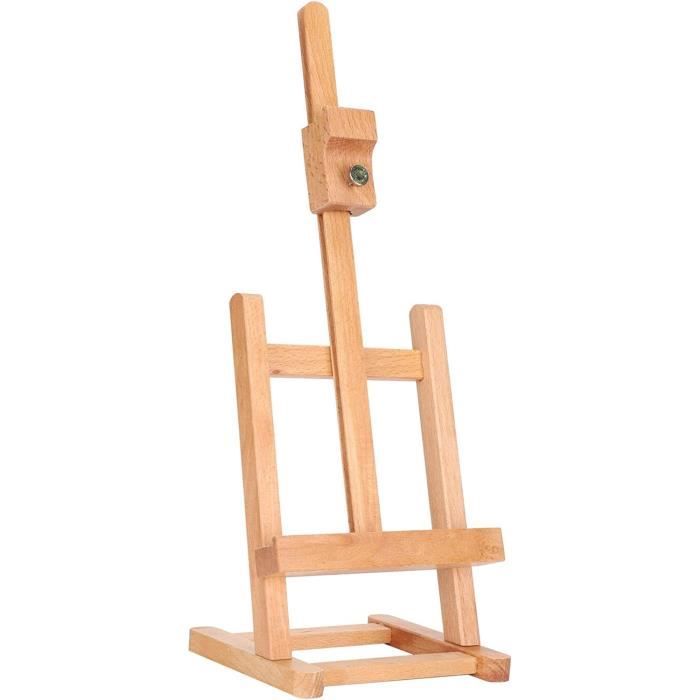 Mini Chevalet De Table En Bois Réglable - Support Pour Toile, Carnet Ou Photo 20x30 Cm - Portable Et Léger Pour Artistes Ou Présentation