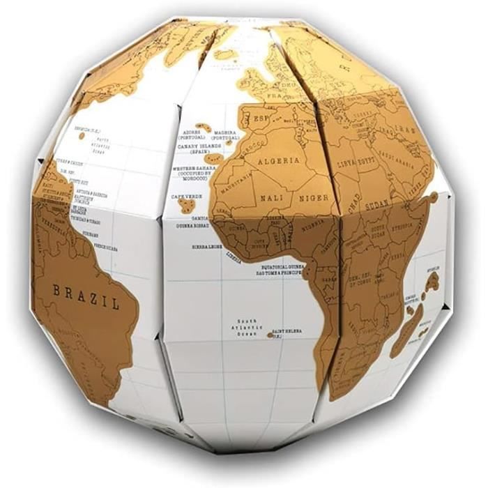 Scratch Carte Globe Bricolage Groupe Vertical Scratch Globe Diamètre 20
