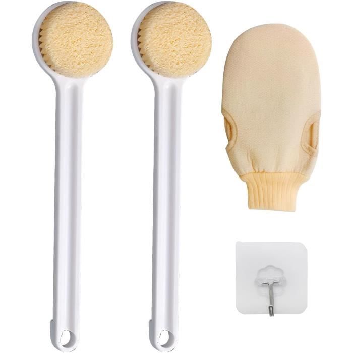 LuoHeng Brosse en sisal, brosse à dos de douche YRAKOZIN, brosse sèche