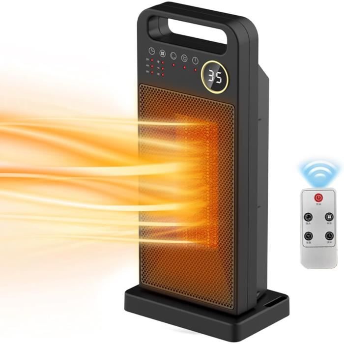 Chauffage Soufflant Céramique 2000W - Portable Léger - 3 Secondes Chaleur - Protection Surchauffe
